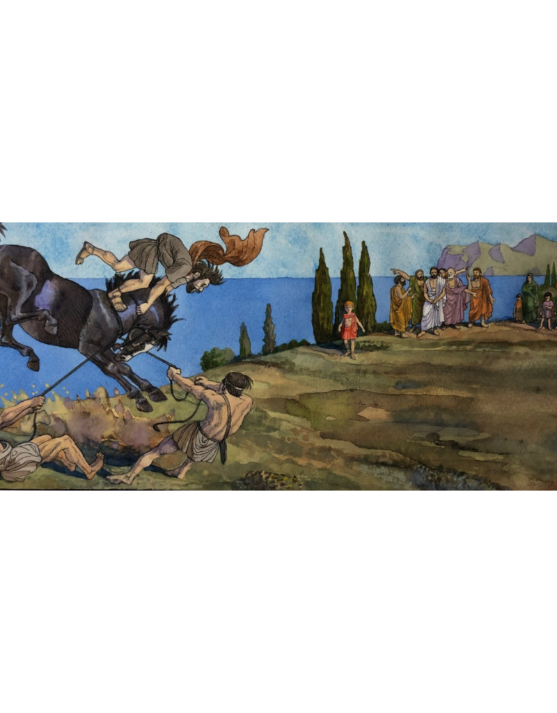 Lasker Alexander the Great Breaking the Stallion by Joe Lasker (Original)