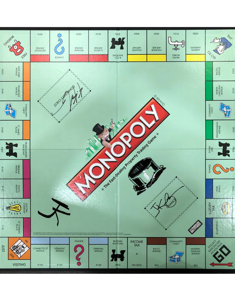 first monopoly board