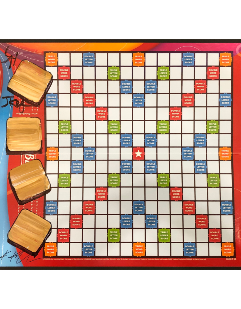 Keifer Scrabble "Blanks" Board by Jim and Kathleen Keifer (Original)