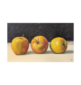 Vasiljevic Three Red-Yellow Apples by Miljan Vasiljevic (Original)