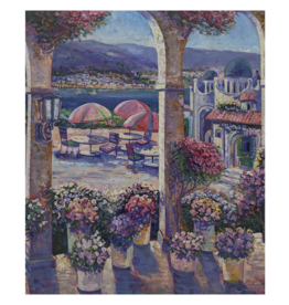 Shulakov Santorini Patio (Original) by Vladimir Shulakov