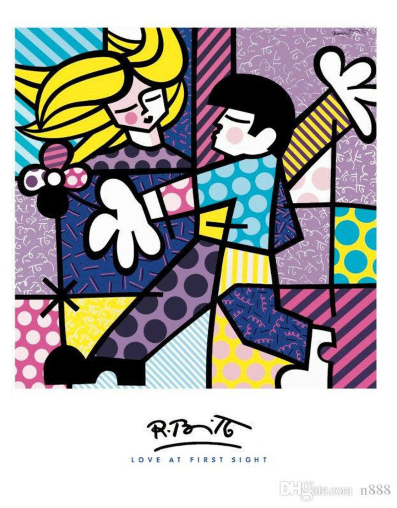 Britto Love At First Sight by Romero Britto (Signed Poster)