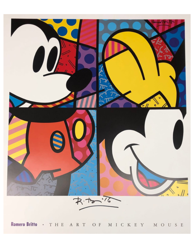 Britto Mickey by Romero Britto (Signed Poster)