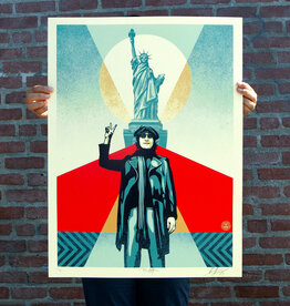 Fairey Peace and Liberty by Shepard Fairey and Bob Gruen (Red)