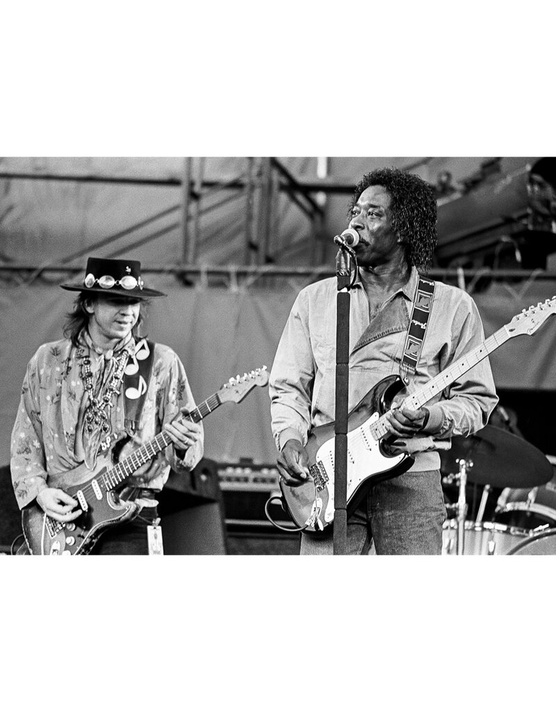 Goldsmith Stevie Ray Vaughan and Buddy Guy Performing by Lynn Goldsmith