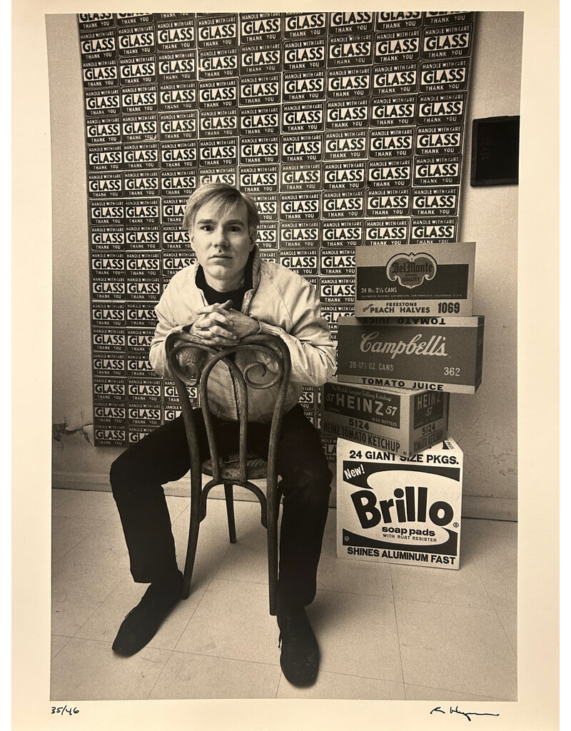 Heyman Andy Warhol with Boxes, 1964 by Ken Heyman