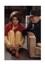 Arnold Sophia Loren with Charles Chaplin - GB. England . Film: 'Countess from Hong Kong'. 1966 by Eve Arnold
