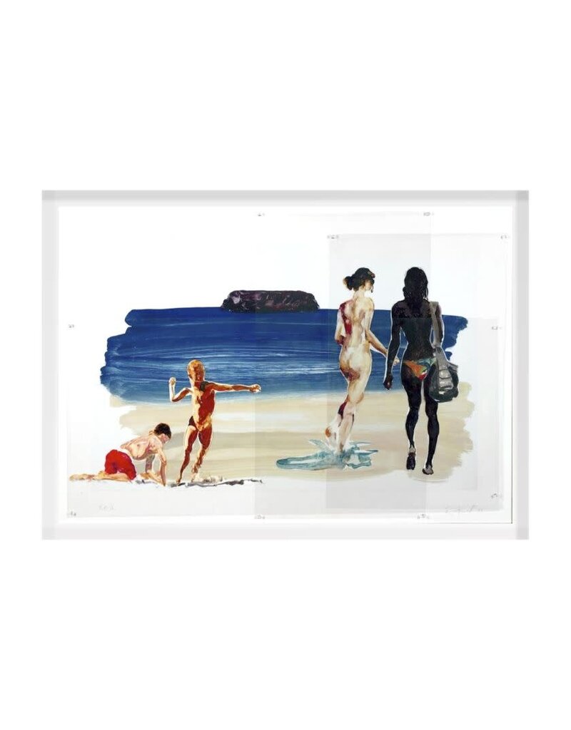 Fischl Girls Walking Boy Throwing by Eric Fischl