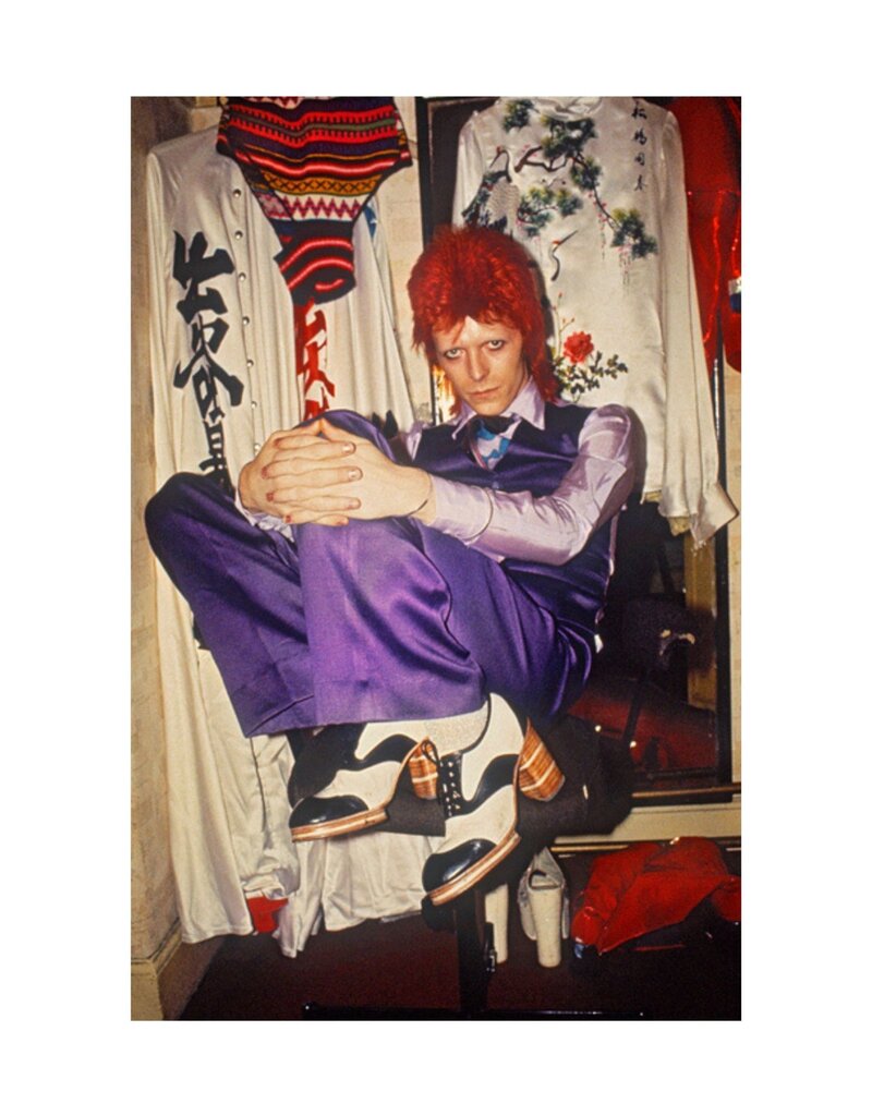 Rock Bowie Backstage Purple Trousers 1973 by Mick Rock