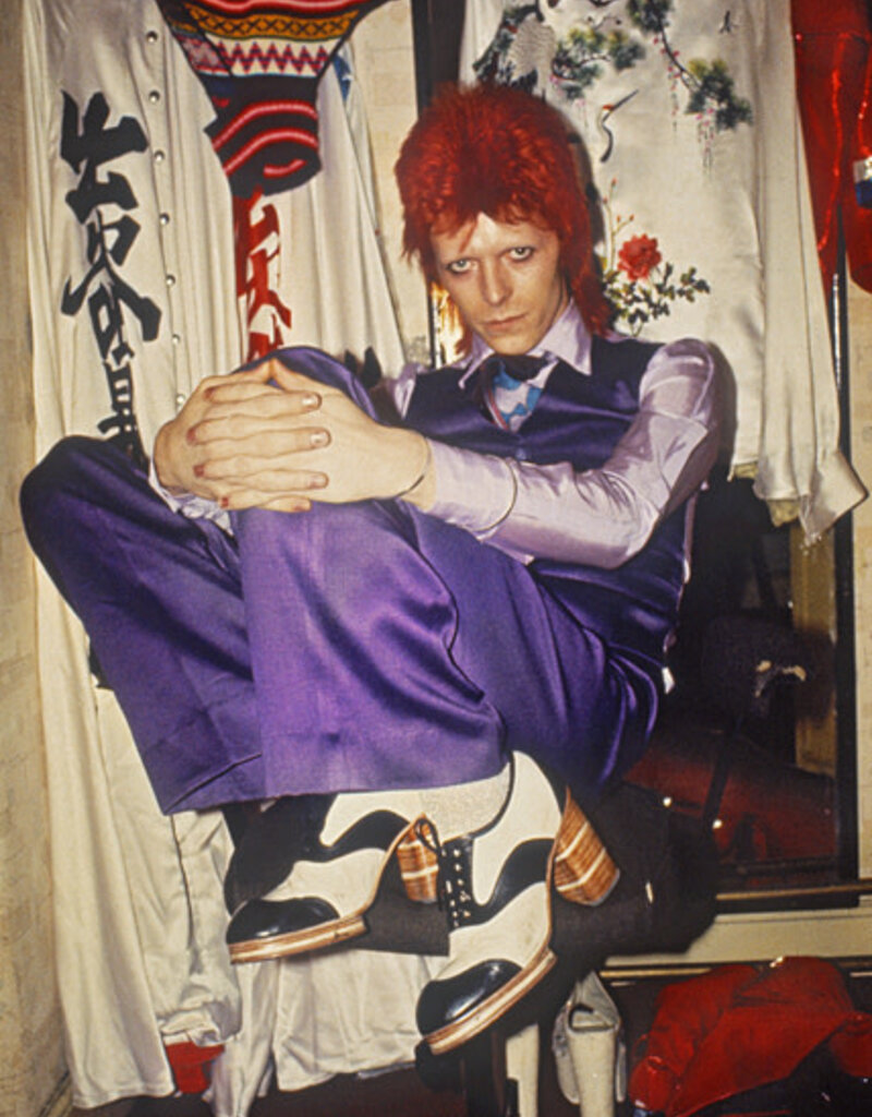 Rock Bowie Backstage Purple Trousers 1973 by Mick Rock