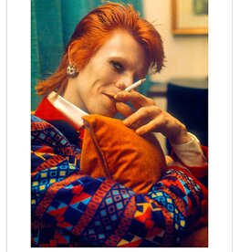 Rock Bowie, CU With Cigarette, Queenliner, UK 1973  by Mick Rock