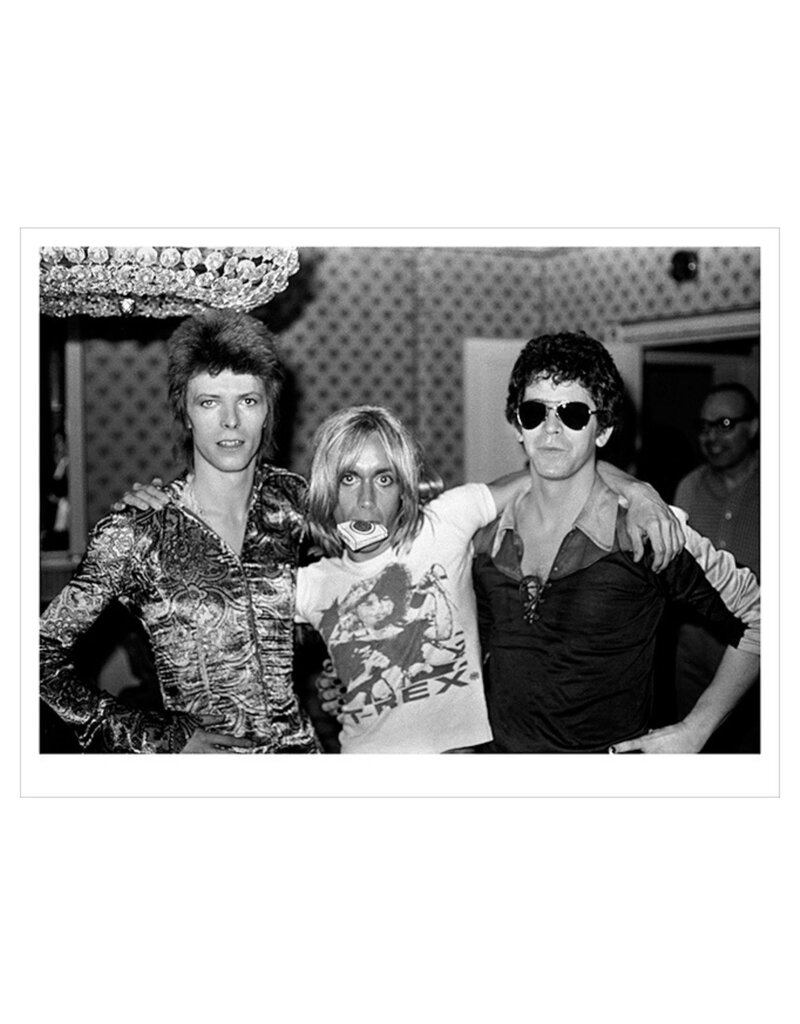 Rock Bowie, Iggy & Lou Reed 2, Dorchester Hotel, London 1972  by Mick Rock