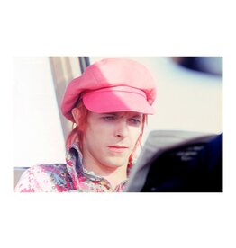Rock Bowie in Pink Cap, USA 1972  by Mick Rock