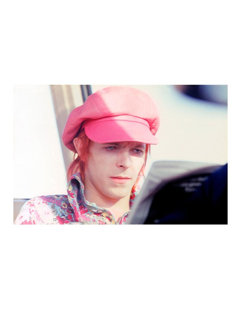 Rock Bowie in Pink Cap, USA 1972  by Mick Rock