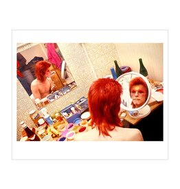 Rock Bowie Make Up Circle Mirror, Scotland 1973  by Mick Rock
