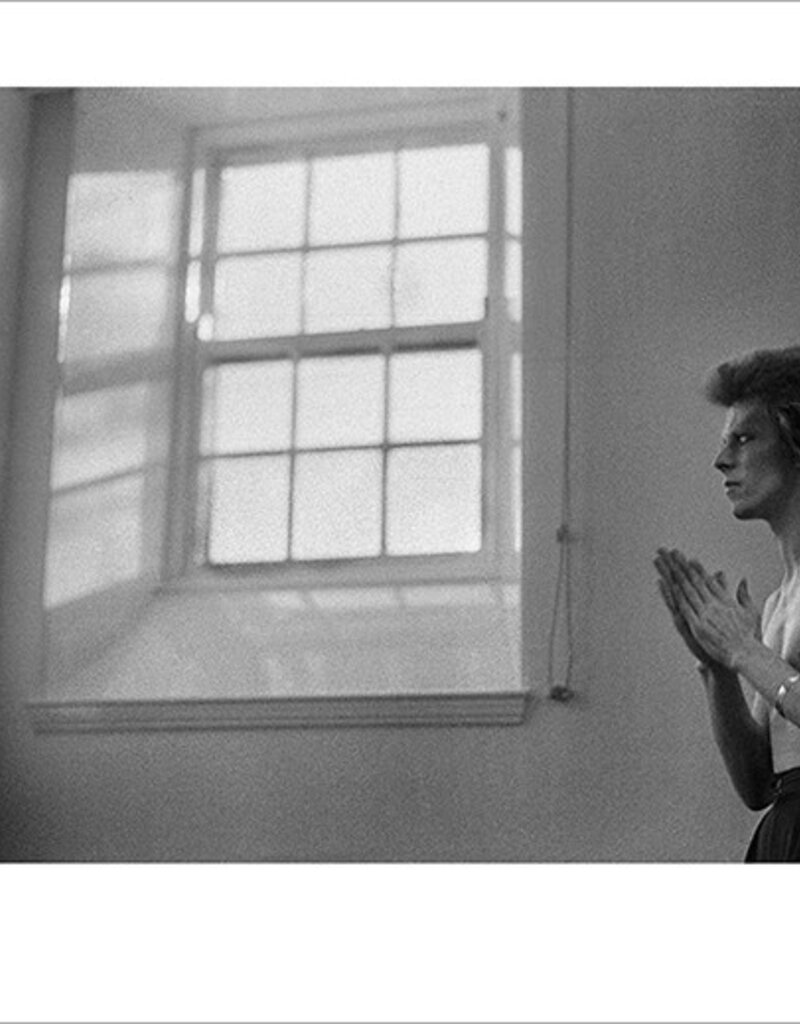 Rock Bowie Praying By Windows, Scotland 1973  by Mick Rock