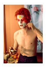 Rock Bowie Pulling Of Mask, UK 1973  by Mick Rock