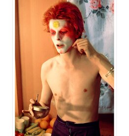 Rock Bowie Pulling Of Mask, UK 1973  by Mick Rock