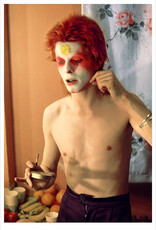 Rock Bowie Pulling Of Mask, UK 1973  by Mick Rock