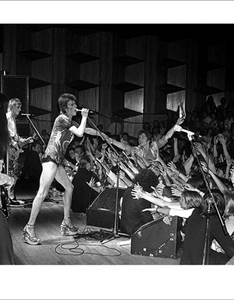 Rock Bowie Reaching Into Audience Guildford UK 1973  by Mick Rock