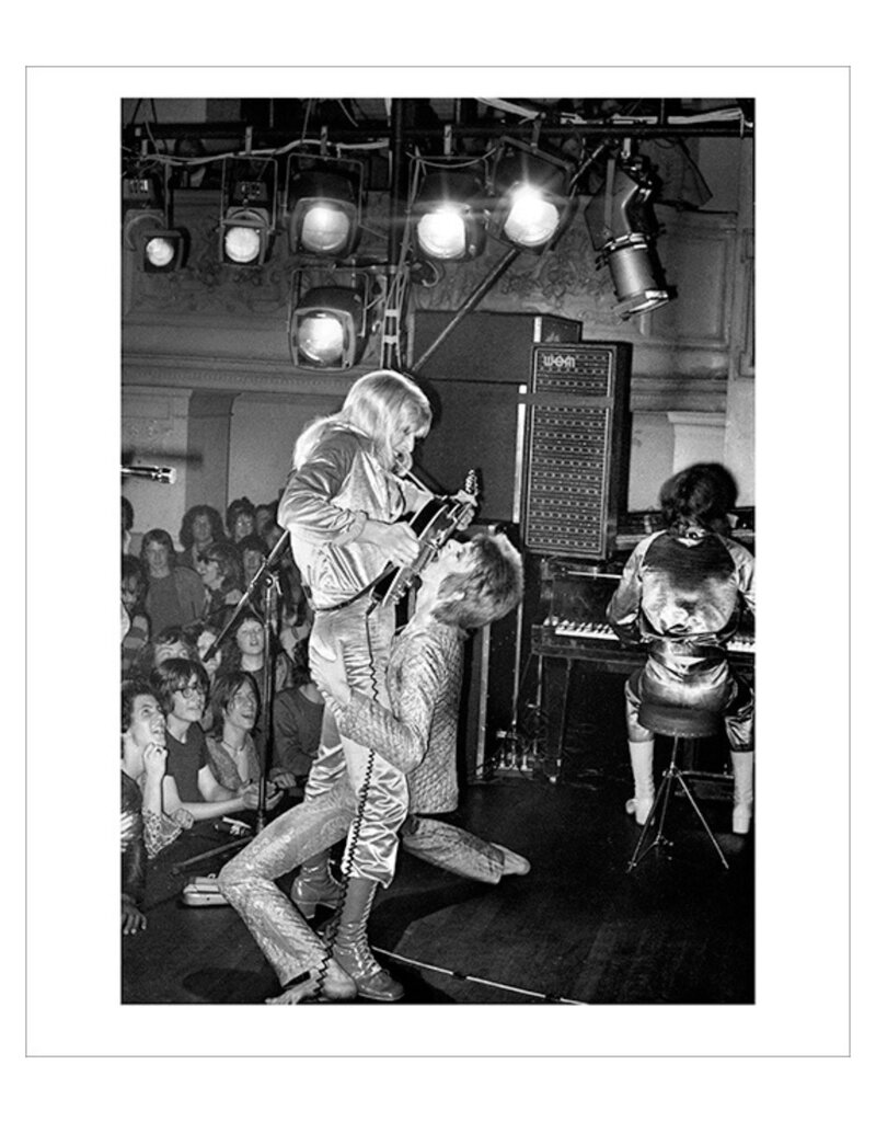 Rock Bowie Ronson Guitar Fellatio, Oxford Town Hall, UK 1972  by Mick Rock