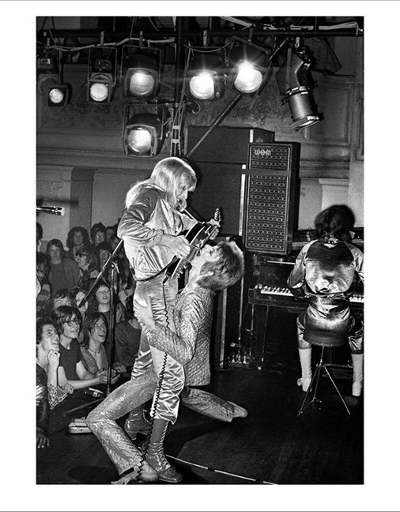 Rock Bowie Ronson Guitar Fellatio, Oxford Town Hall, UK 1972  by Mick Rock