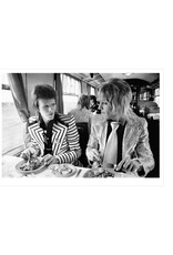 Rock Bowie & Ronson Lunch On The Train to Aberdeen, UK 1973  by Mick Rock