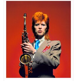Rock Bowie Sax C U Color 1, London 1973 by Mick Rock