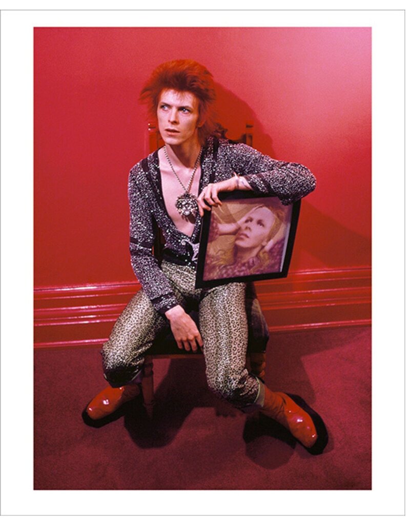 Rock Bowie With Hunky Dory Album Cover, Haddon Hall, UK 1973 by Mick Rock