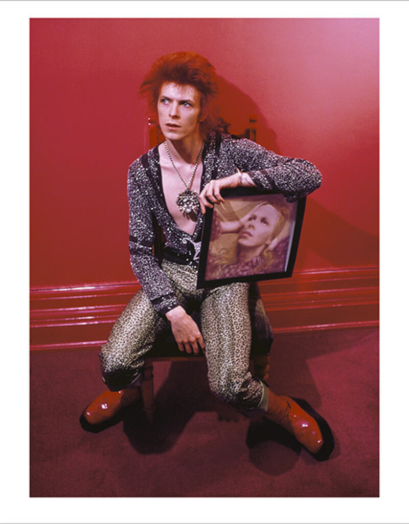 Rock Bowie With Hunky Dory Album Cover, Haddon Hall, UK 1973 by Mick Rock