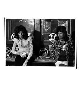 Rock Brian May and Freddie Mercury Recording, London, 1975 by Mick Rock