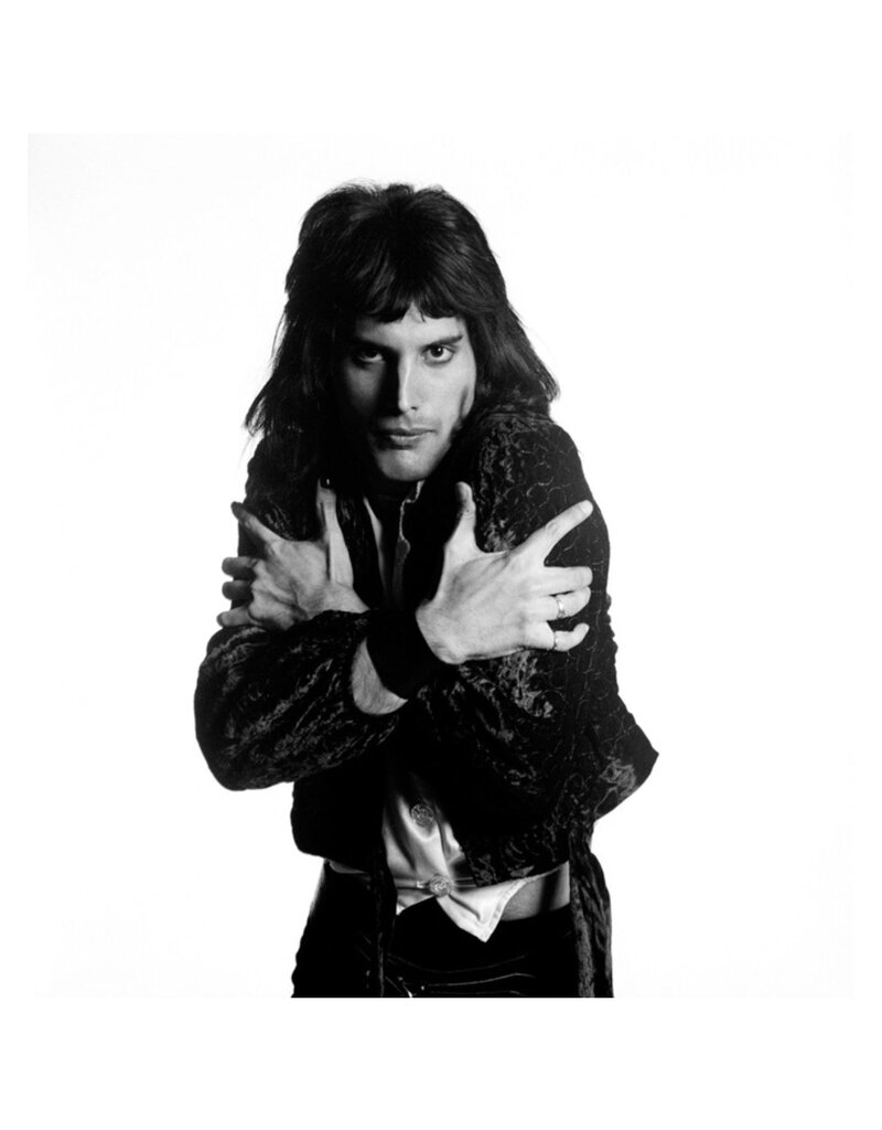 Rock Freddie Mercury Holding Himself, London, 1974 by Mick Rock