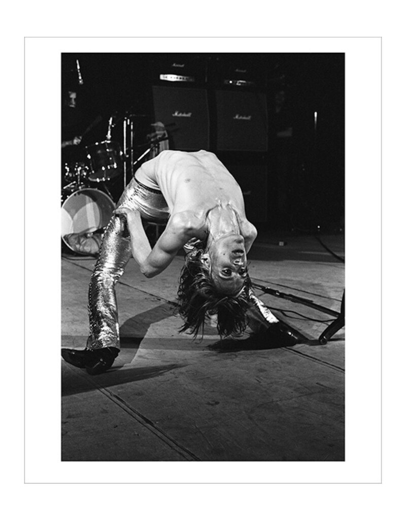 Rock Iggy Pop Back Bend, London 1972 by Mick Rock