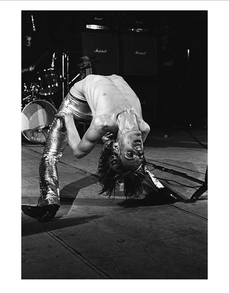 Rock Iggy Pop Back Bend, London 1972 by Mick Rock