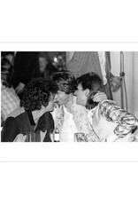 Rock Lou Reed, Mick Jagger and David Bowie Cuddling at Cafe Royal, London 1973 by Mick Rock