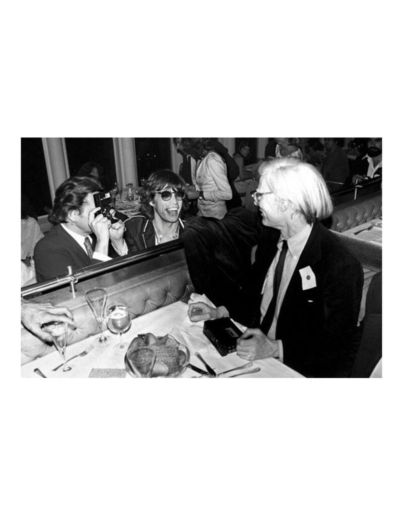 Rock Mick Jagger and Andy Warhol, New York 1976 by Mick Rock