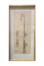 Lasker Barbershop Pole and Streetlamp by Joe Lasker