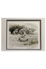 Bateman Wolf and Cubs (Wolf Predator Series) by Robert Bateman