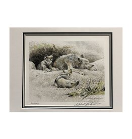 Bateman Wolf and Cubs (Wolf Predator Series) by Robert Bateman