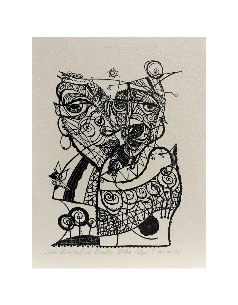Unknown Two Decorative Heads by Unknown