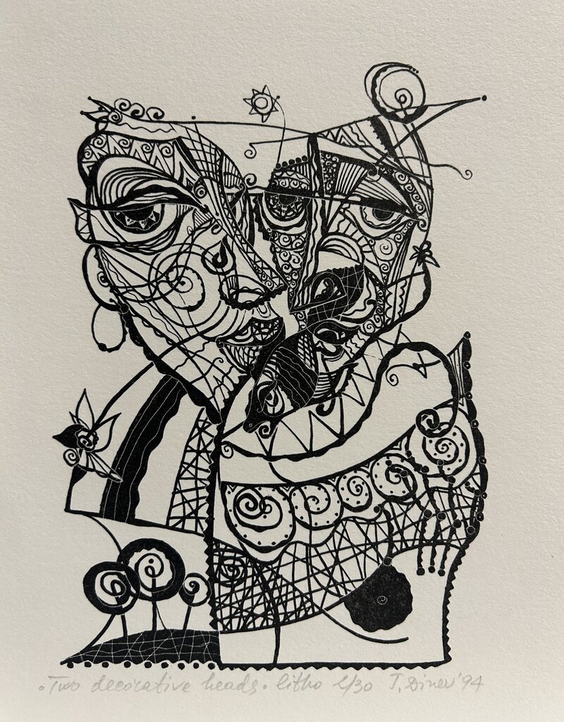 Unknown Two Decorative Heads by Unknown