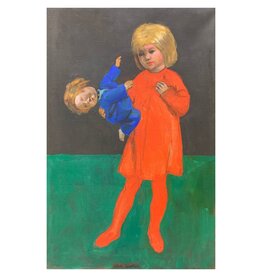 Lasker Girl with Doll (Original) by Joe Lasker