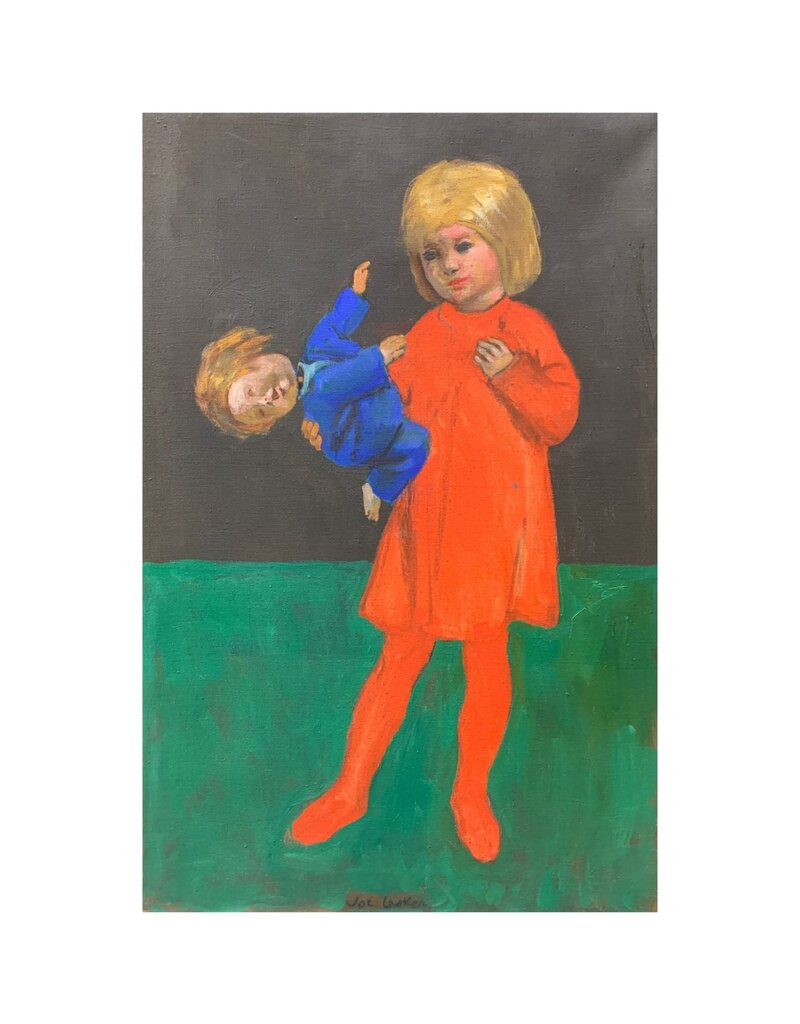 Lasker Girl with Doll (Original) by Joe Lasker