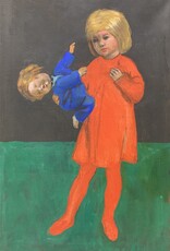 Lasker Girl with Doll (Original) by Joe Lasker