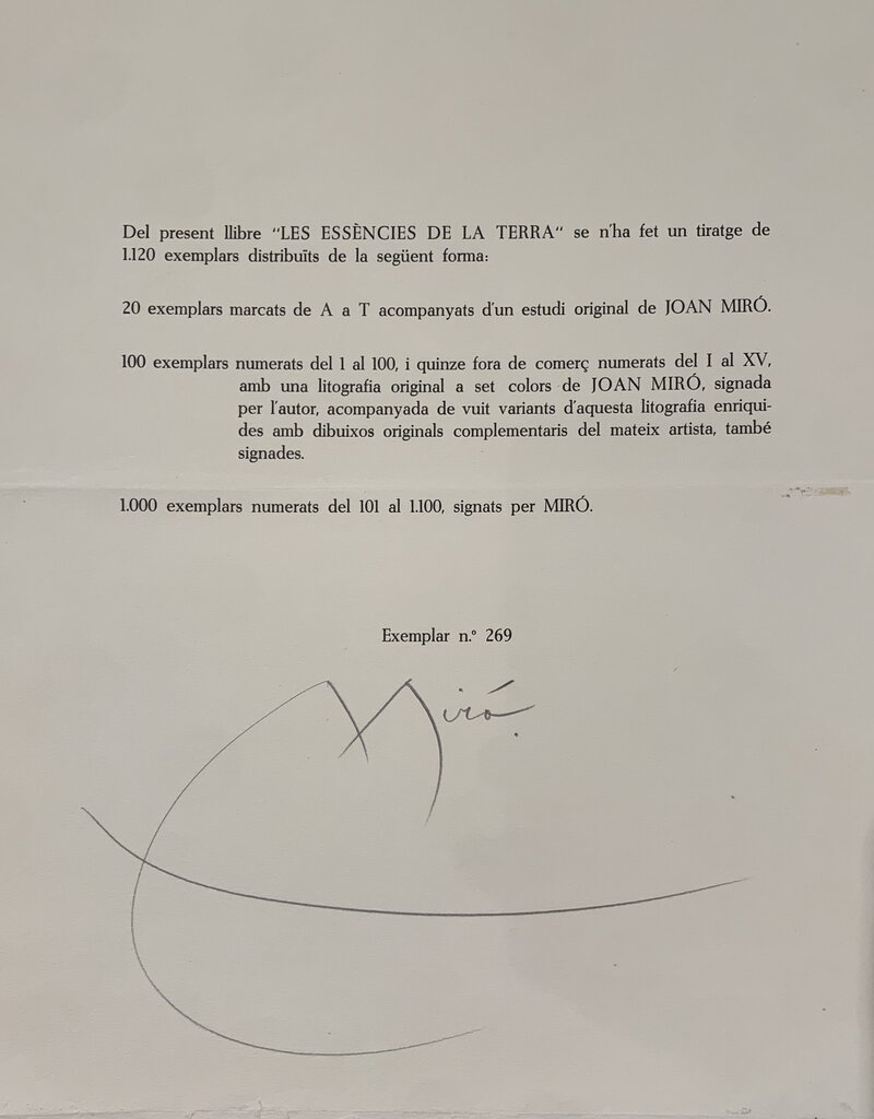 Miró Les Essencies de la Terra by Joan Miró