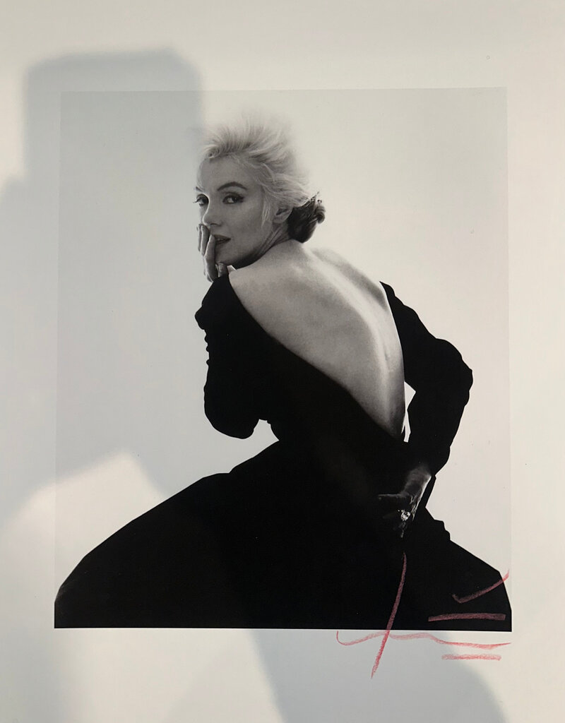 Stern Marilyn in Black Dress by Bert Stern