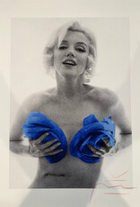 Stern Marilyn with Blue Roses by Bert Stern