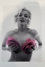 Stern Marilyn with Blue Roses by Bert Stern