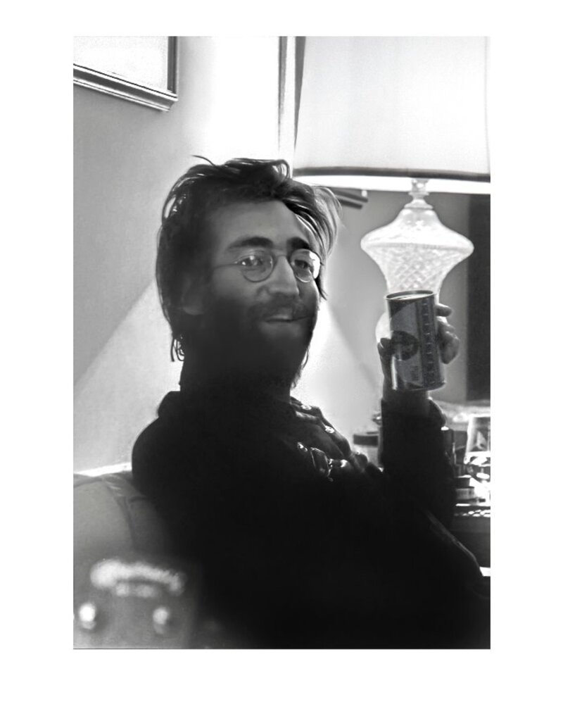Pang Drinking My Dr. Pepper, NYC 1970 by May Pang