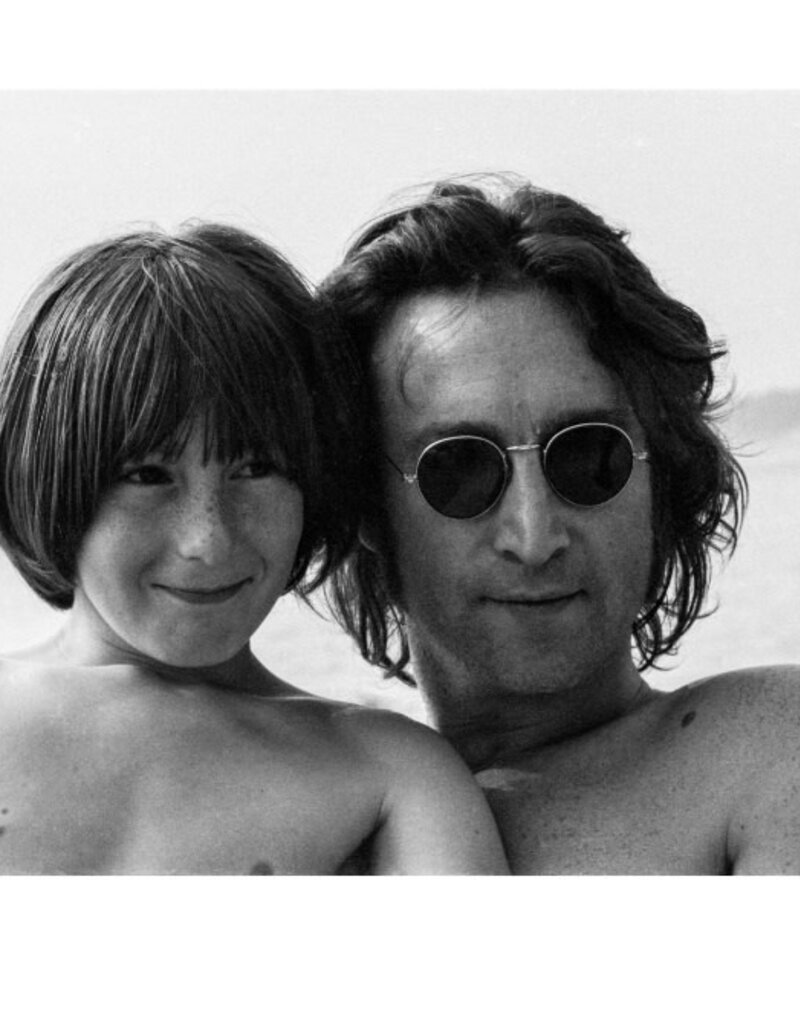 Pang Father & Son, Long Island Sound, NY 1974 by May Pang